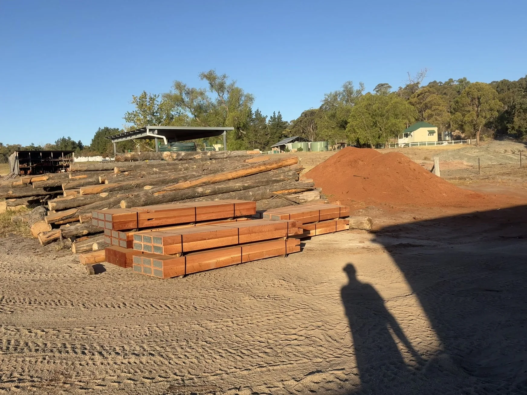 Heavy Ironbark sections at the sawmill