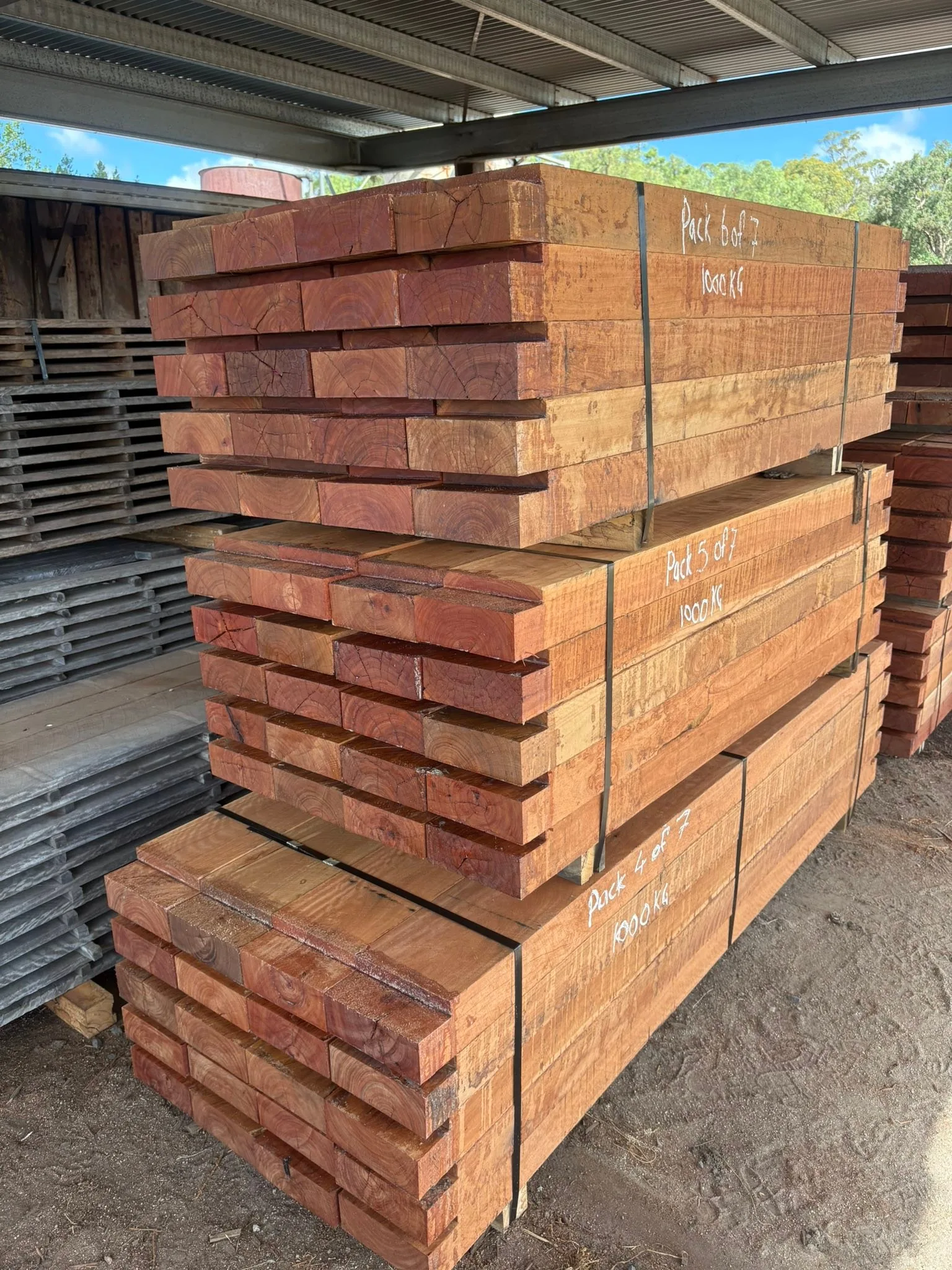 Heavy Ironbark sections for a mining order