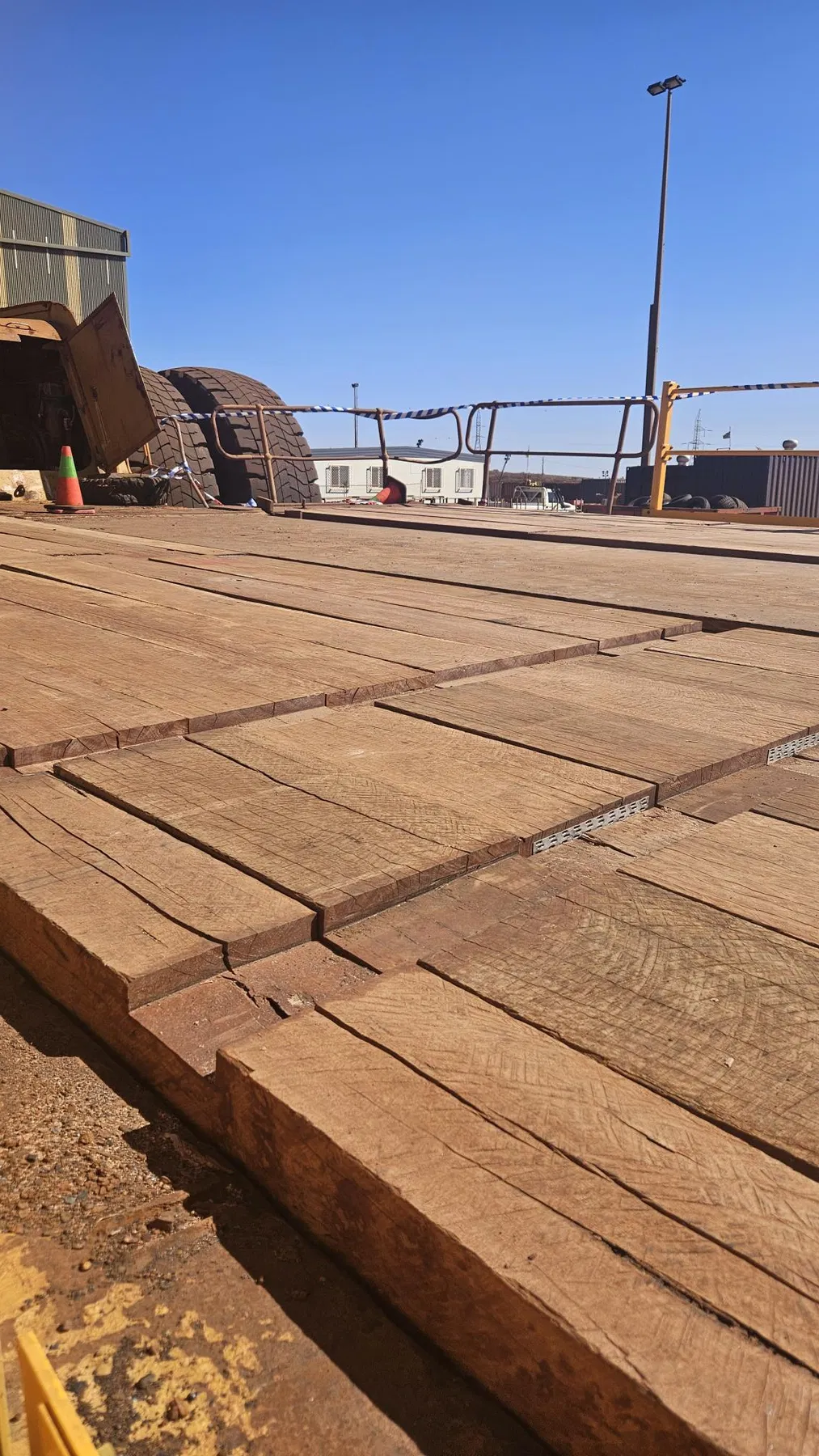 Heavy Ironbark deck timber in service in the Pilbara