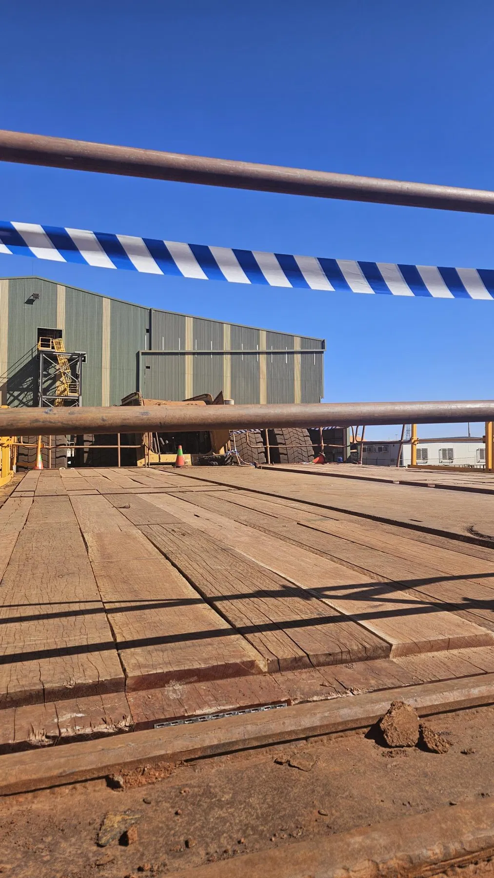 Ironbark deck timber in service on heavy mining equipment in the Pilbara